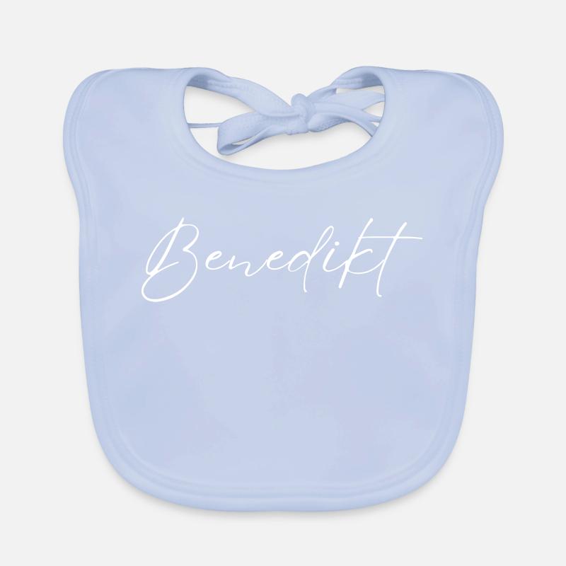 Benedict Nom avec B Nom de garçon Garçon Naissance Bébé Bavoir bio Bébé