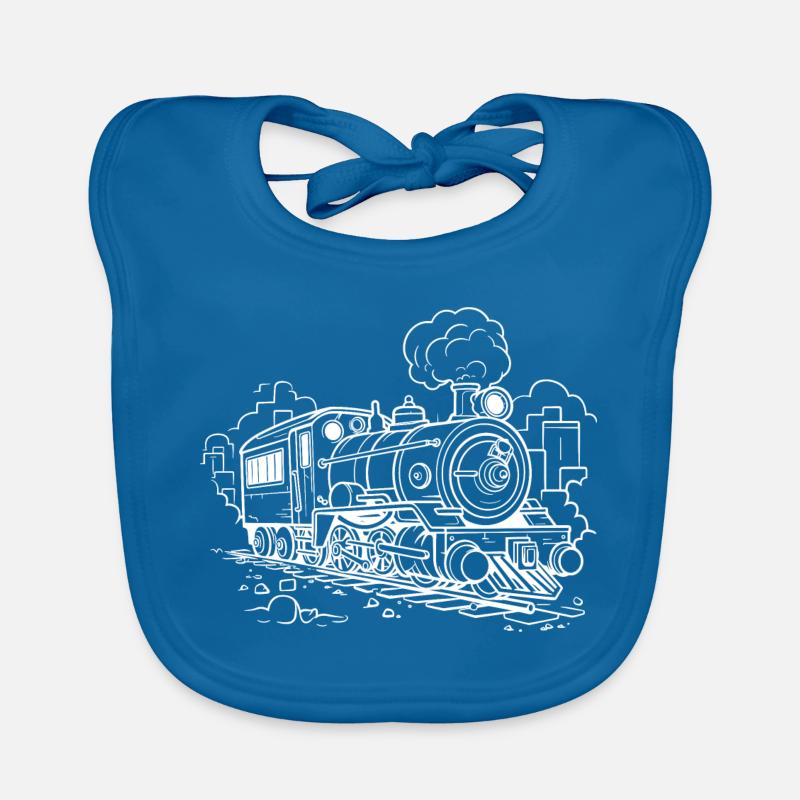 Dampflokomotive Baby Bio-Lätzchen