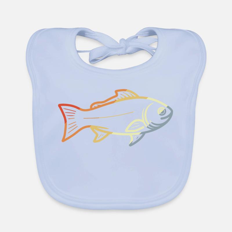 Dessin de poisson vintage Bavoir bio Bébé