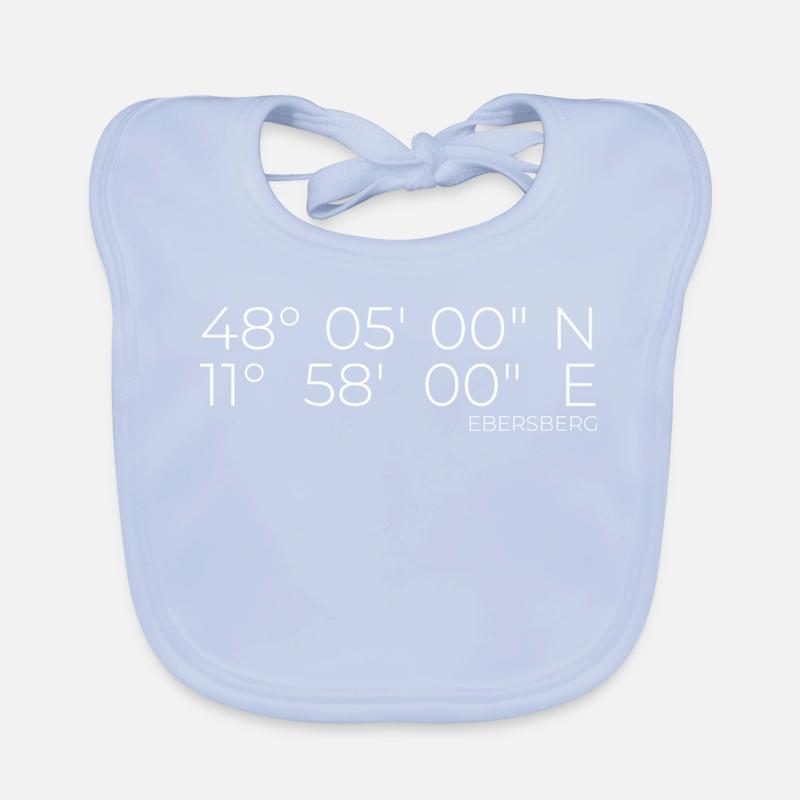 Coordinates Ebersberg, Bavaria Organic Baby Bibs