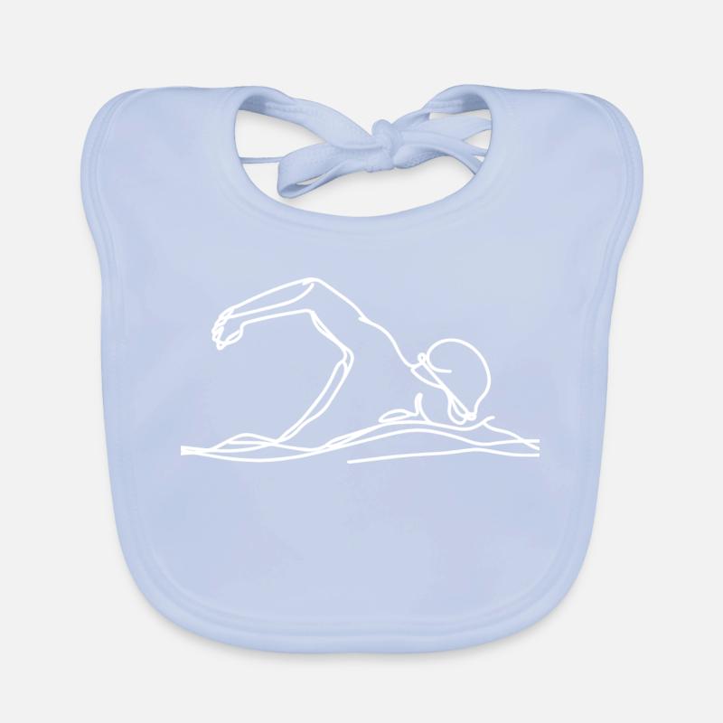 Graphique de nageur de compétition Bavoir bio Bébé