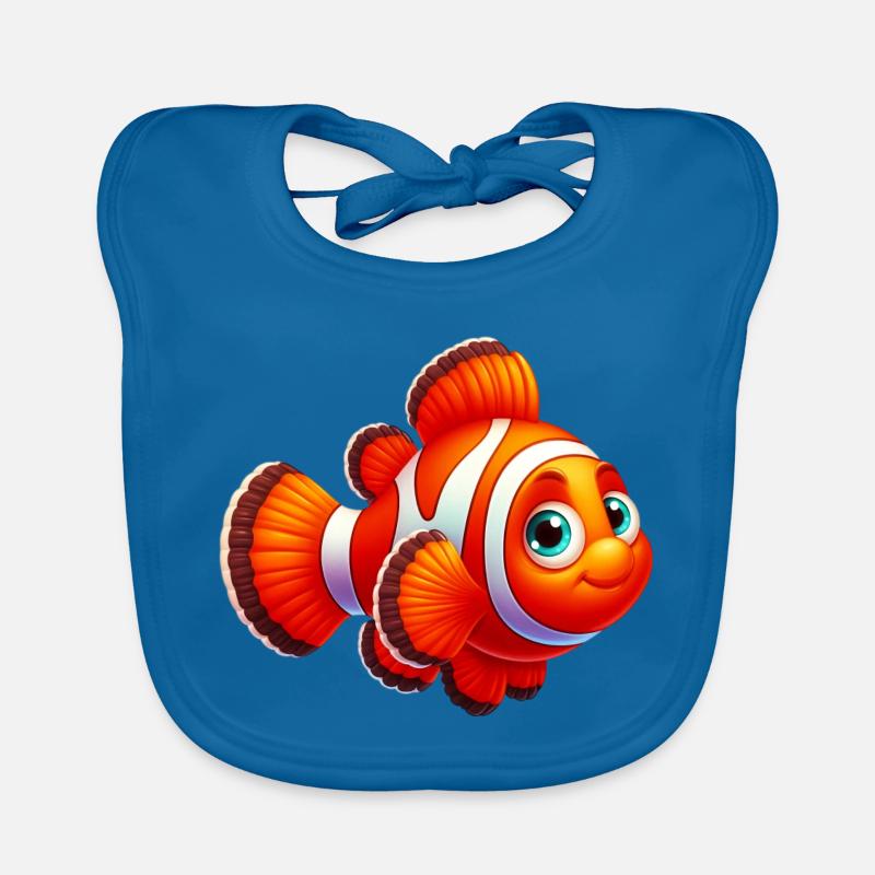 Clownfische - Baby Bio-Lätzchen - Pfauenblau