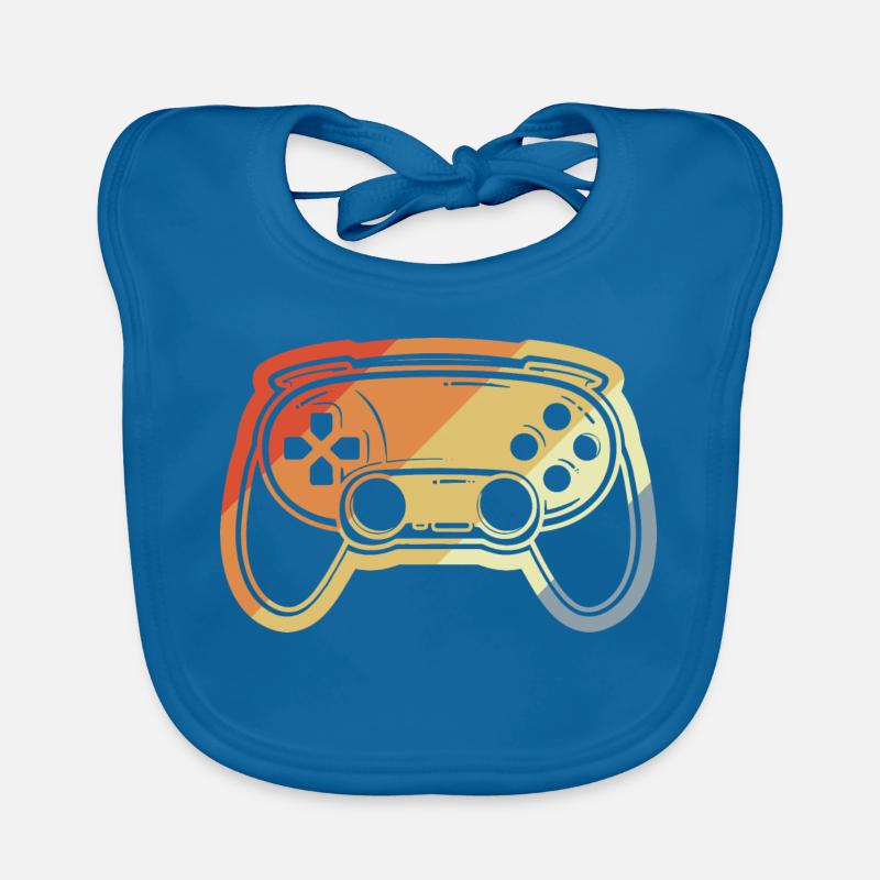 Dessin de manette de jeu vintage Bavoir bio Bébé