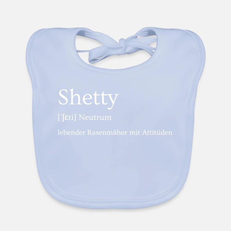 Shetty - lebender Rasenmäher mit Attitüden Baby Bio-Lätzchen