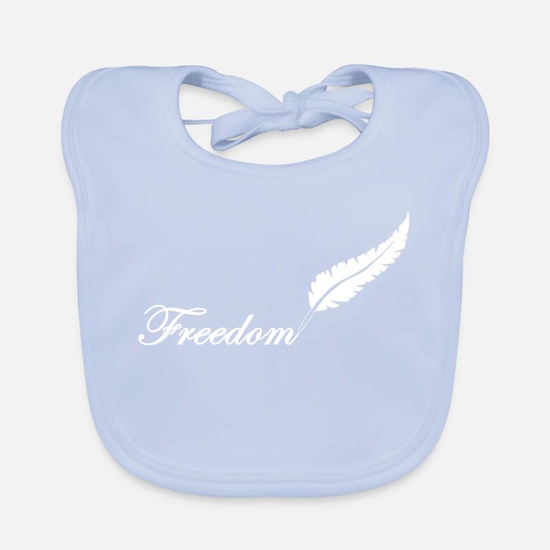 Plume blanche et liberté Bavoir bio Bébé