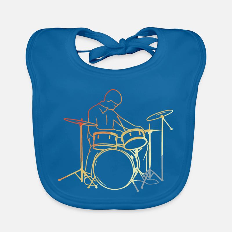 Drummer Vintage Look Organic Baby Bibs