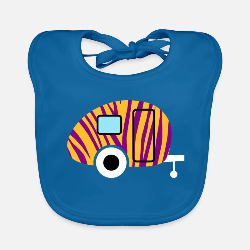 Caravan Caravan Zebra Pattern Animal Print Camper Organic Baby Bibs