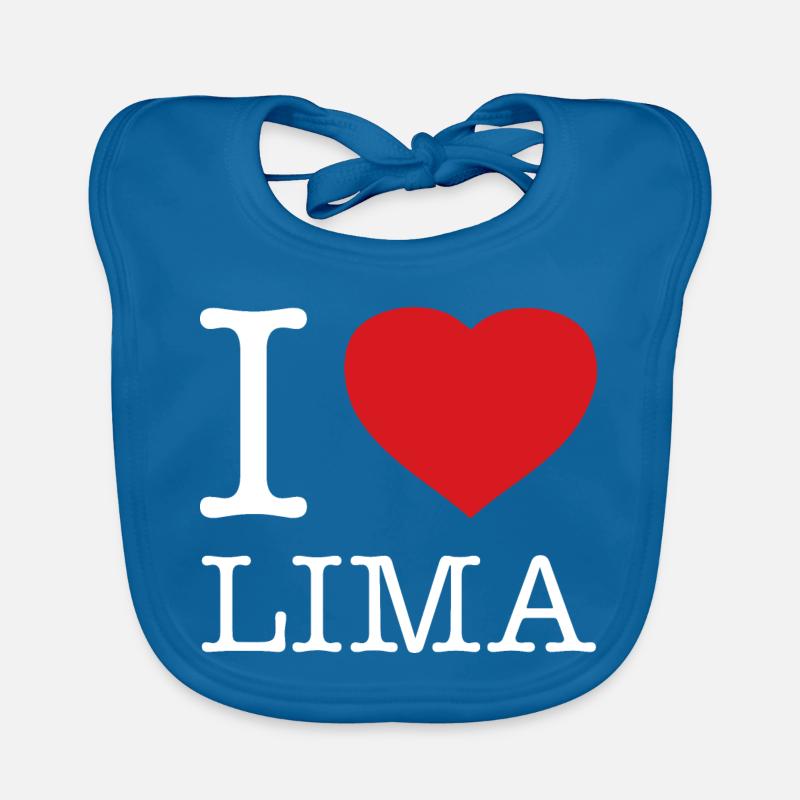 I LOVE LIMA Peru Organic Baby Bibs