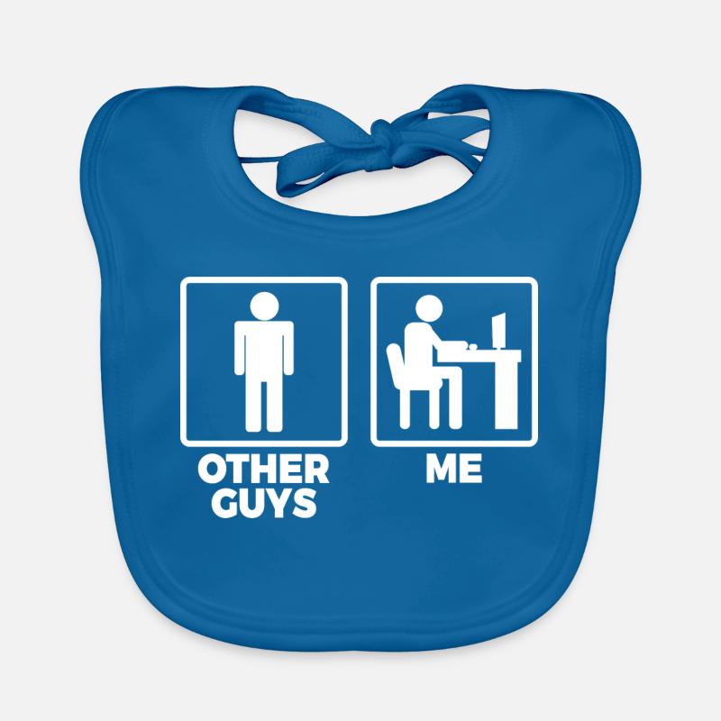Software Engineer Stick Figures Organic Baby Bibs