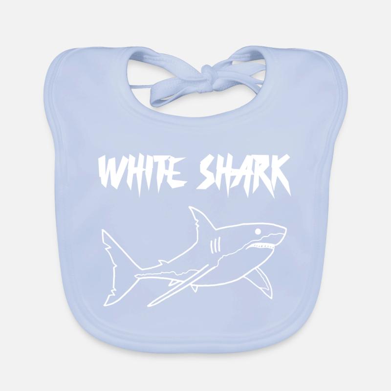Requin blanc Bavoir bio Bébé