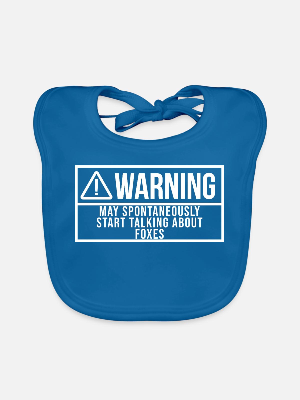 Fuchs Fuchs Fuchs Fuchs - Baby Bio-Lätzchen - Pfauenblau - Vorne