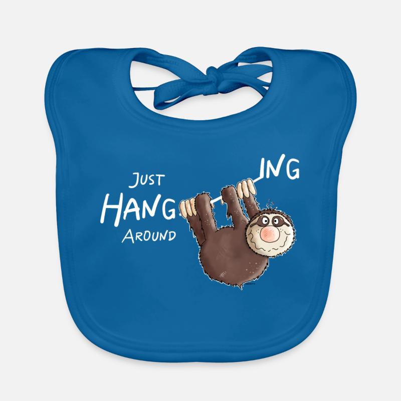 Sloth Hanging Out I Chilling Animals I Lazy Organic Baby Bibs