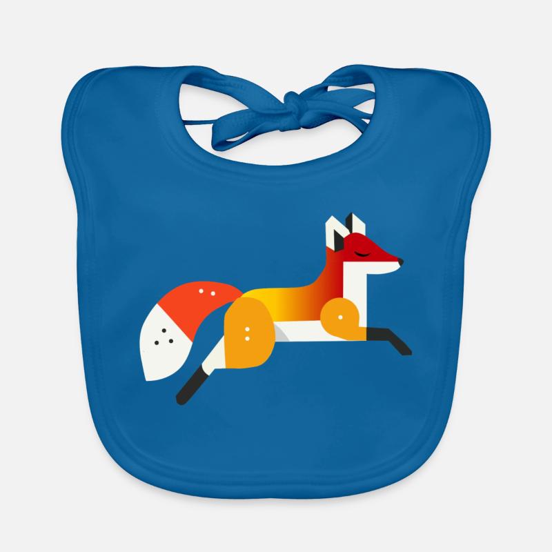 Fuchs – peace and nature in a geometric style Organic Baby Bibs