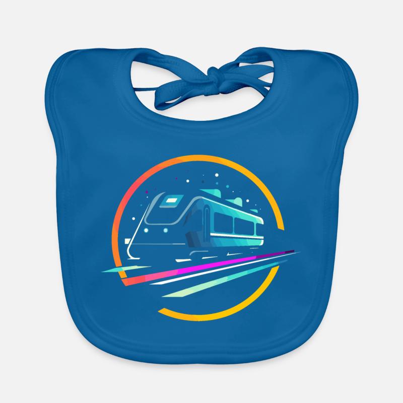 Train Comic Organic Baby Bibs