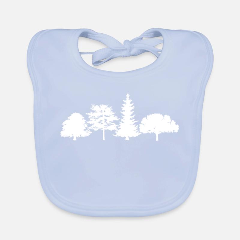 Tree Oak Birch Spruce Mixed Forest Symbol Logo icon Organic Baby Bibs