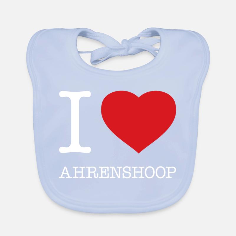 I LOVE AHRENSHOOP Organic Baby Bibs