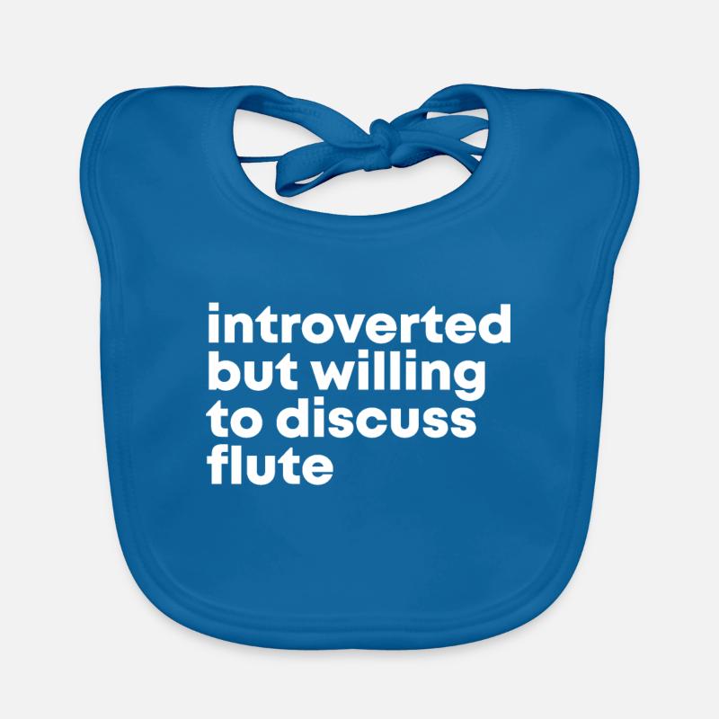 Flöte - Baby Bio-Lätzchen - Pfauenblau