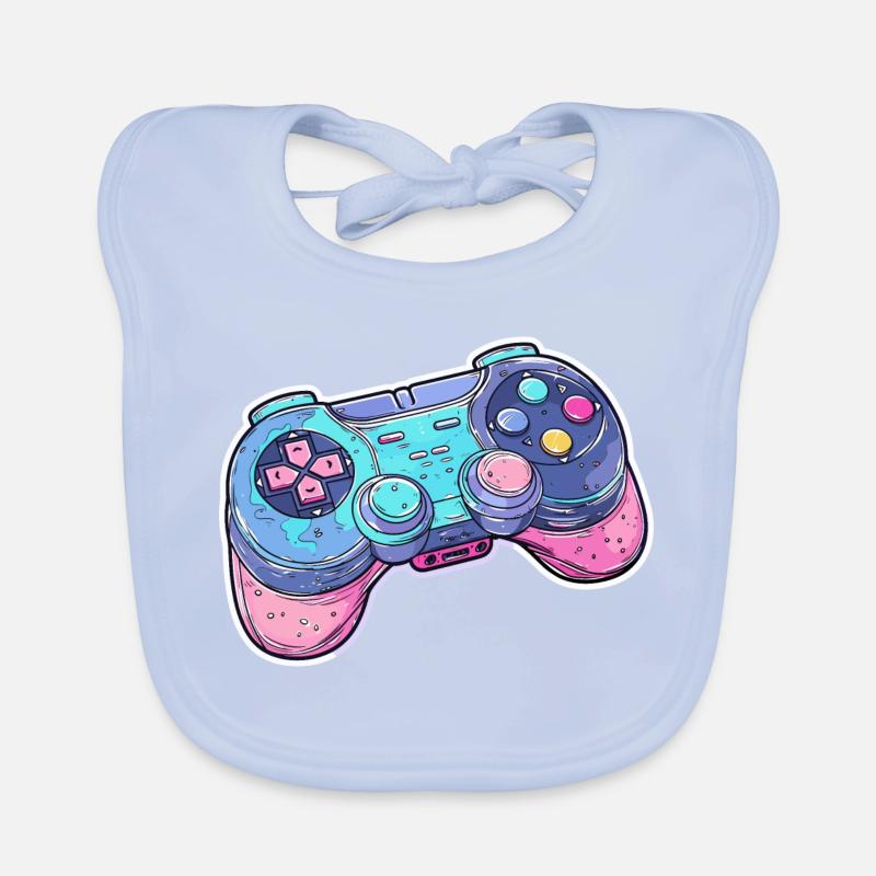 Graphismes de manette de jeu Bavoir bio Bébé