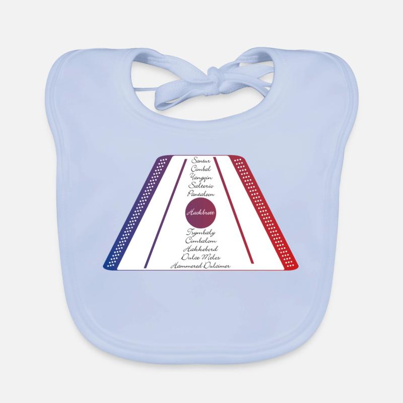 Dulcimer blue red Organic Baby Bibs
