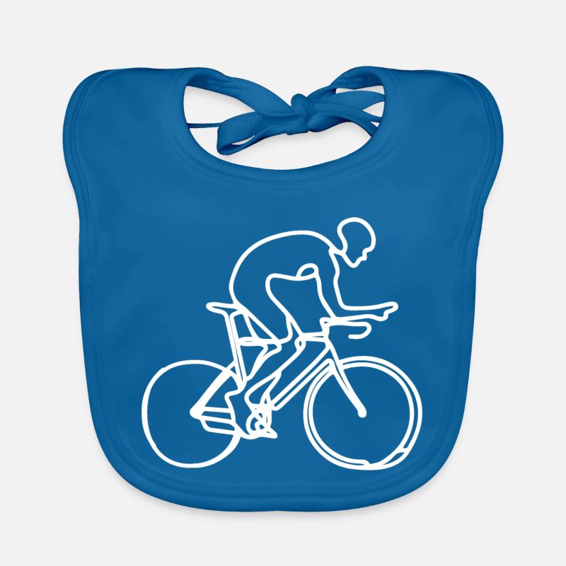Cyclist Graphic Organic Baby Bibs