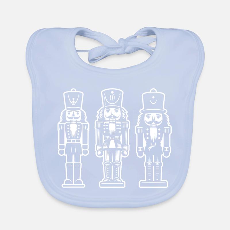 Nutcracker Trio Print Organic Baby Bibs
