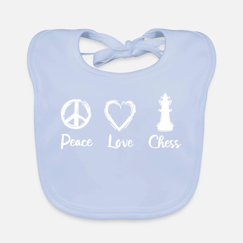 Paix Amour Échecs Bavoir bio Bébé
