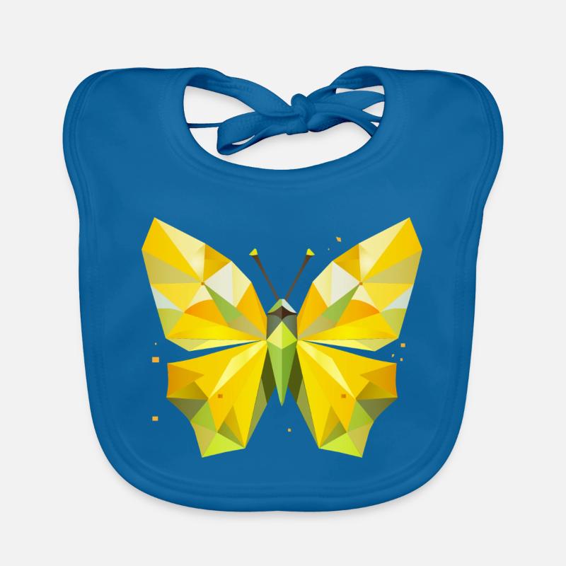 papillon citron jaune vif dans un style moderne Bavoir bio Bébé