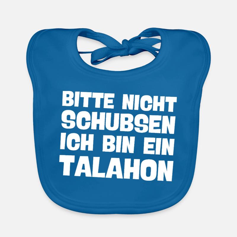 bitte nicht schubsen ich bin ein talahon Meme - Baby Bio-Lätzchen - Pfauenblau
