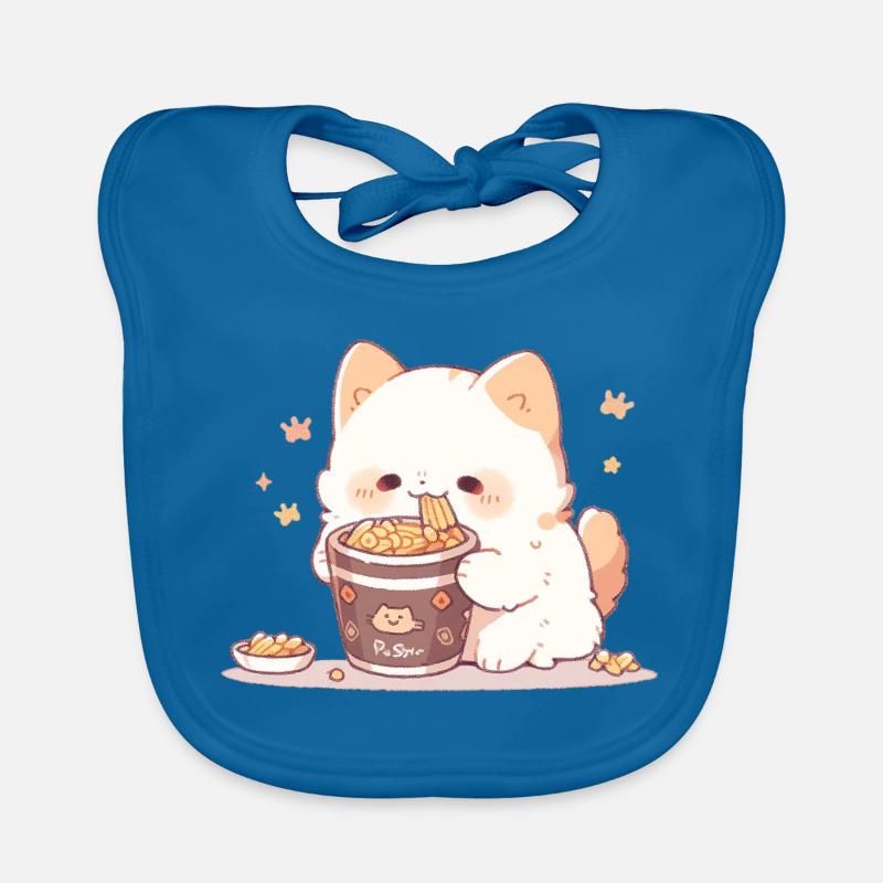 Chats spaghetti - Le chat s’amuse avec le passé Bavoir bio Bébé