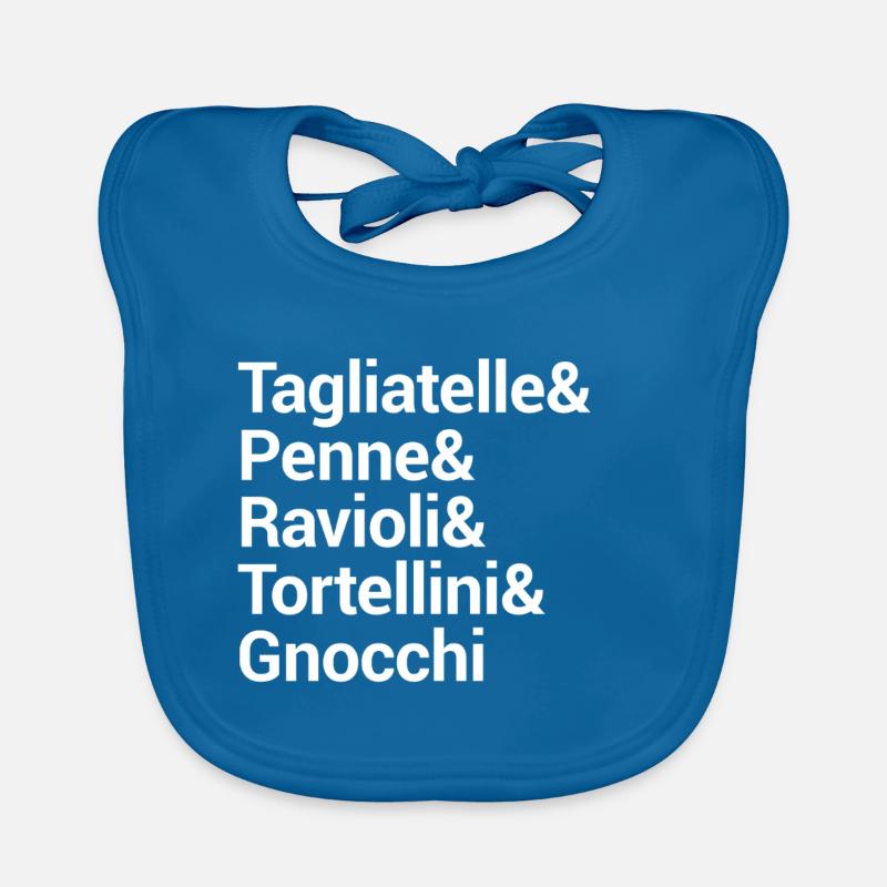 Pasta Culinary Typography Design Organic Baby Bibs