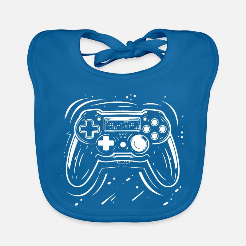 Gaming Controller Zeichnung Baby Bio-Lätzchen