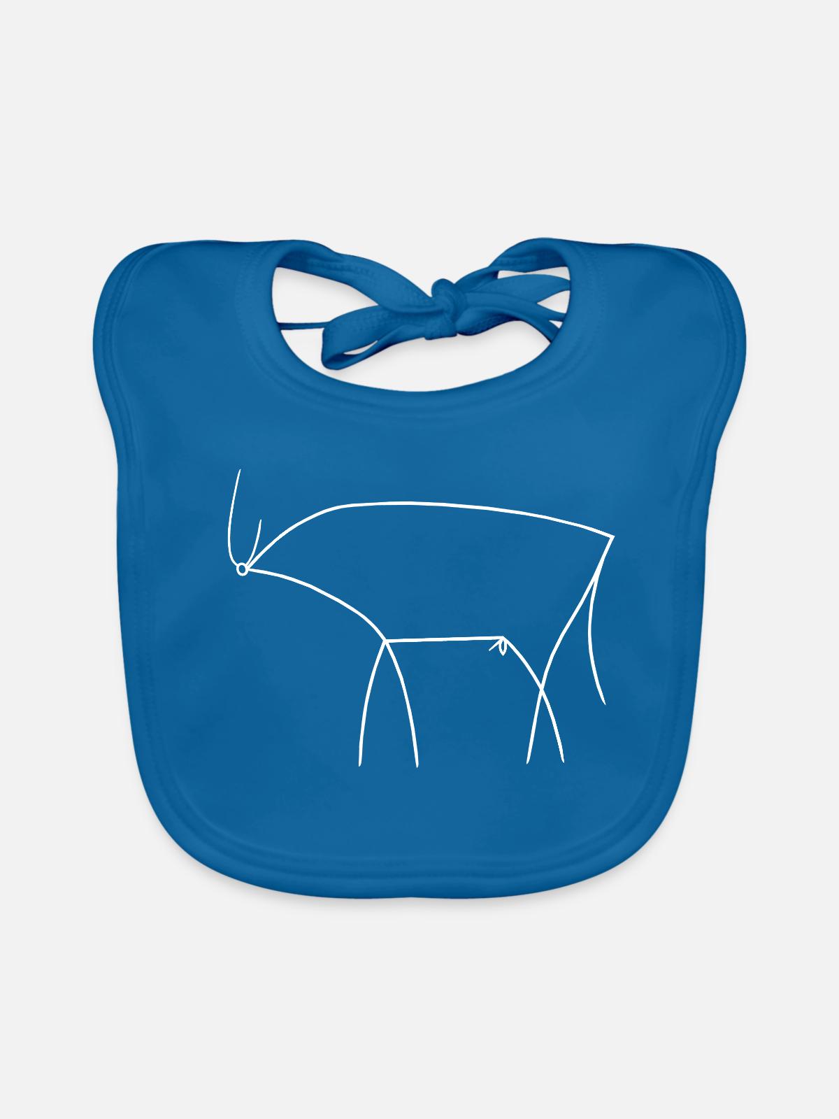 Stier - Baby Bio-Lätzchen - Pfauenblau - Vorne