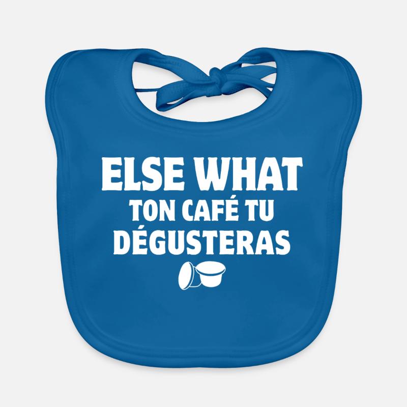 café, grain de café, pause café Bavoir bio Bébé