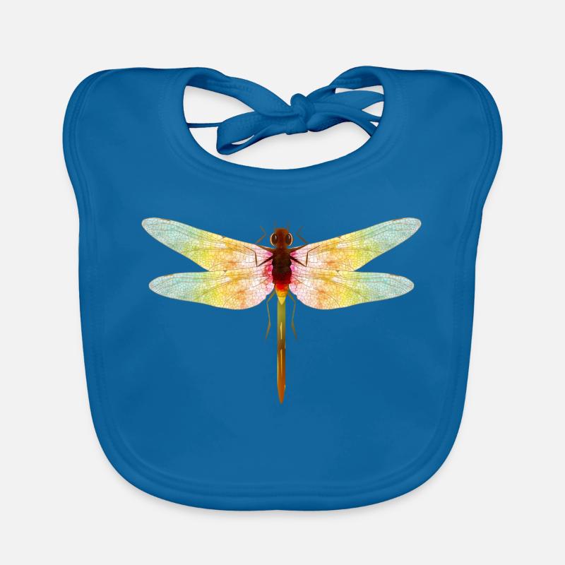 Libellule irisée – motif insecte en filigrane Bavoir bio Bébé