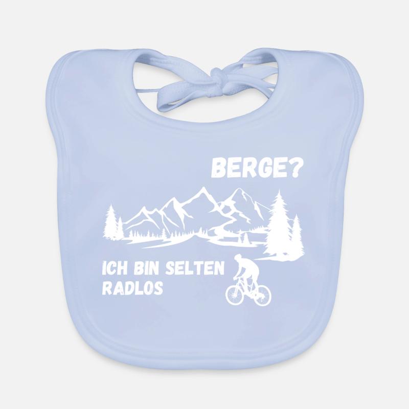 Mountains? No problem for me biker Organic Baby Bibs