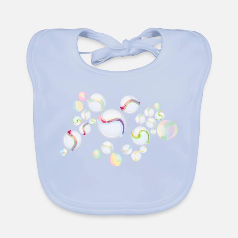 Murmeln mit Muster – Schimmernde Eleganz Baby Bio-Lätzchen