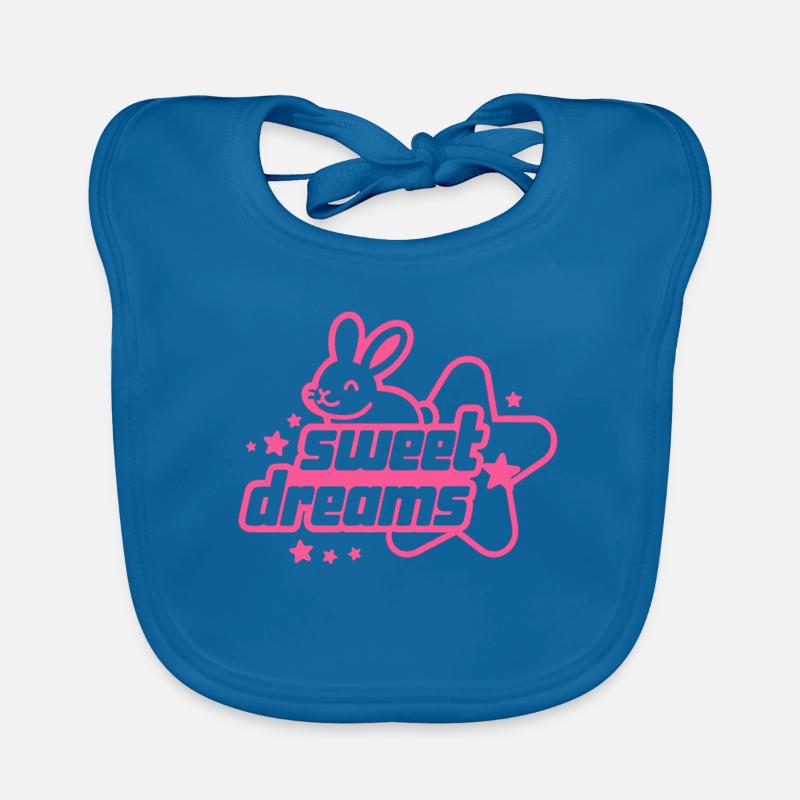 Sweet Dreams Neon Bunny Organic Baby Bibs