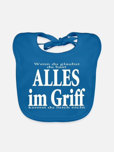 Do you think - you've got everything under control - Organic Baby Bibs - peacock-blue - Front