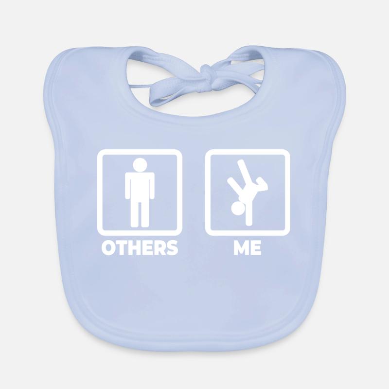 Breakdancer Stick Figure Organic Baby Bibs