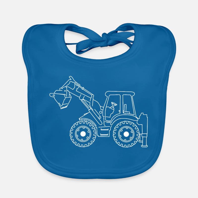 Excavatrice Bavoir bio Bébé