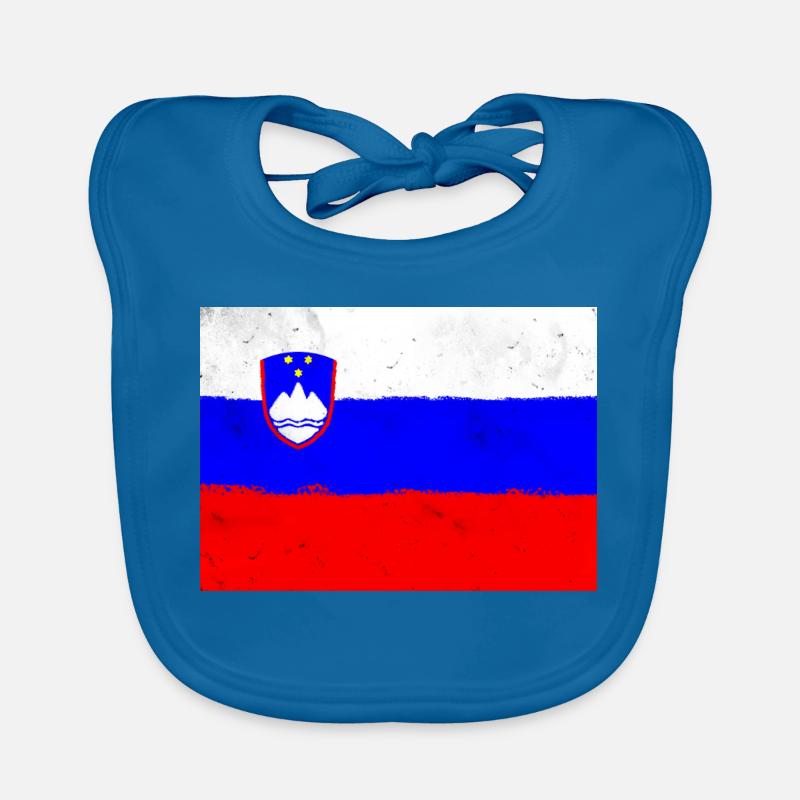Drapeau de la Slovénie Bavoir bio Bébé