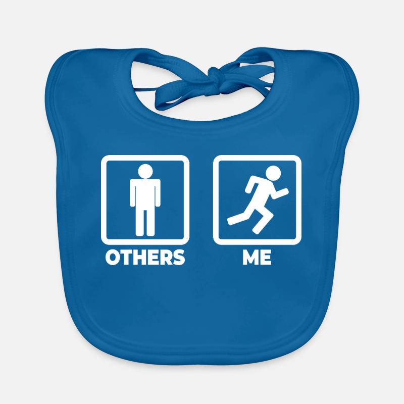 Runner Stick Figure Organic Baby Bibs