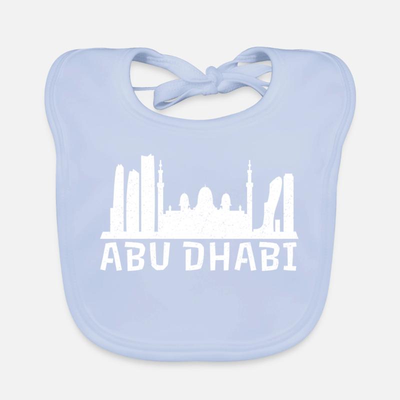 Abu Dhabi Skyline Vibes Organic Baby Bibs