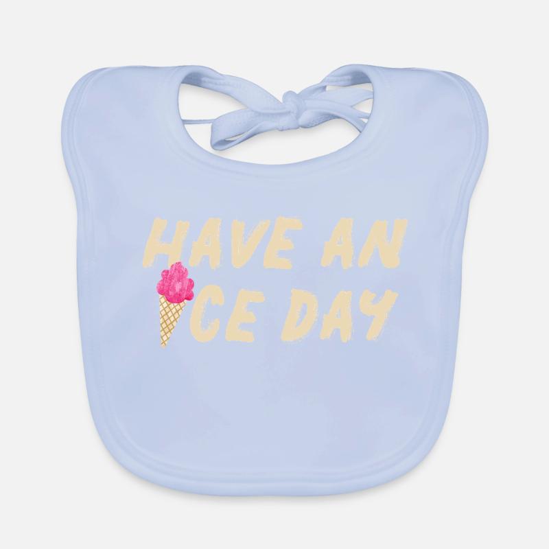 Icecream nice Day Eis Eisdiele Gruß coole Quotes Baby Bio-Lätzchen