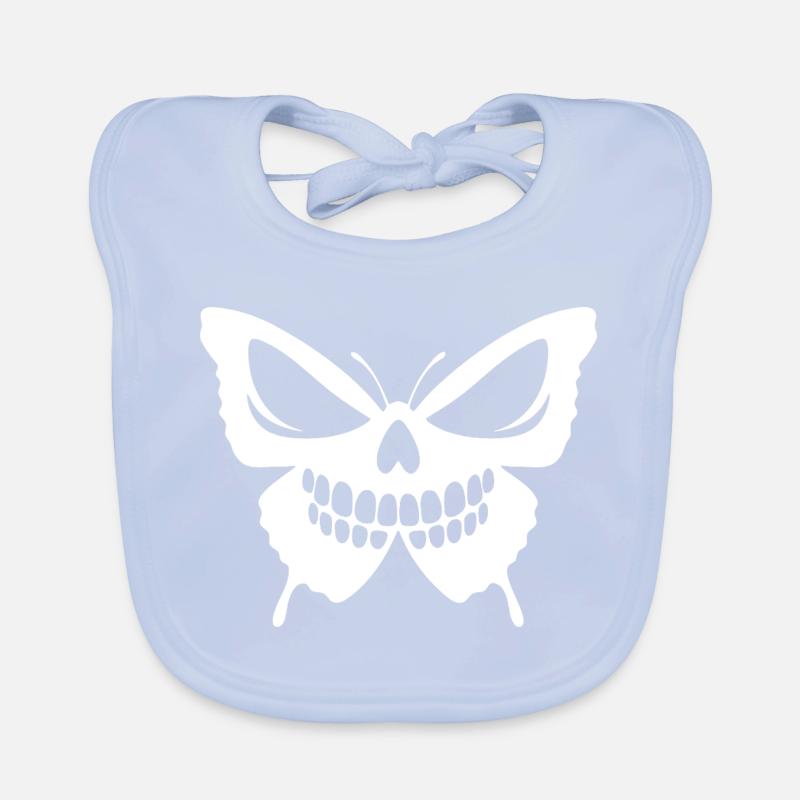 Conception complexe de crâne de papillon Bavoir bio Bébé
