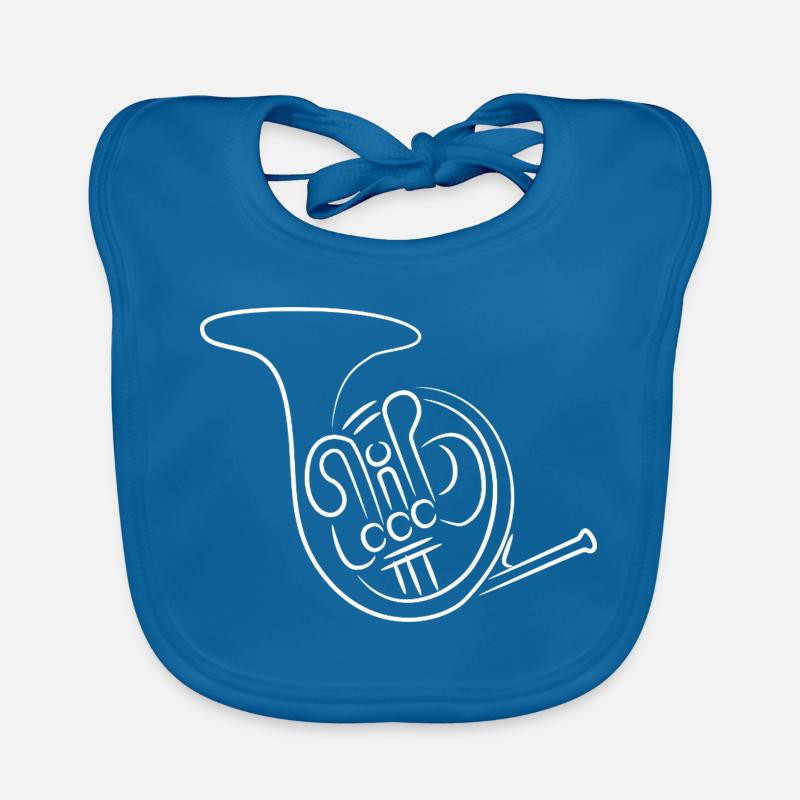 French horn sketch Organic Baby Bibs