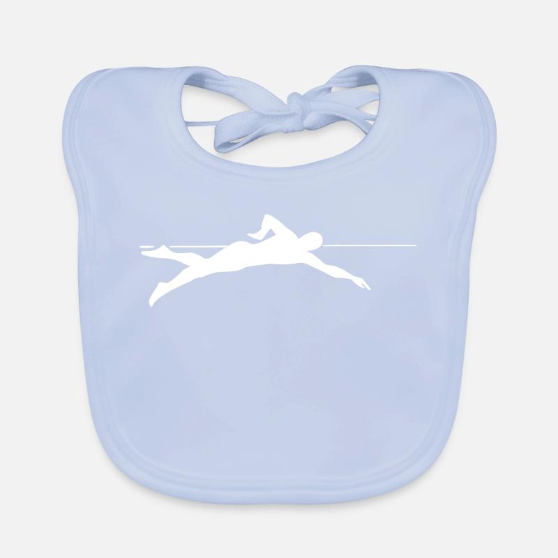 Dynamischer Sprinter Liniengrafik Baby Bio-Lätzchen