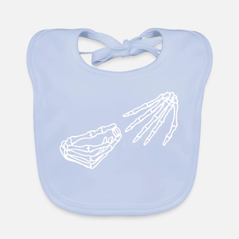 Ätherisches Skelett Hand- und Knochendesign Baby Bio-Lätzchen