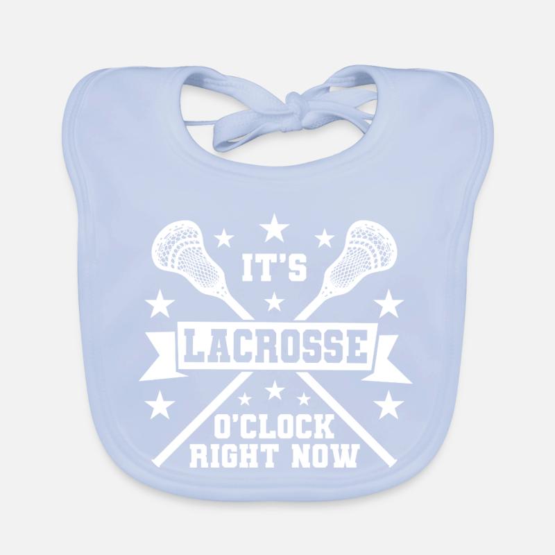 Es ist Lacrosse Zeit Baby Bio-Lätzchen