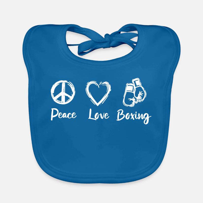 Peace Love Boxe Bavoir bio Bébé